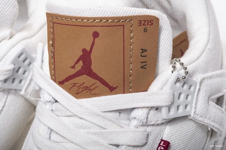 AO2571-100 Levi's White Jordan Denim Air 4 1127